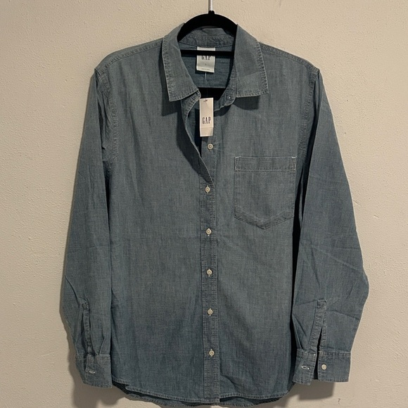 GAP Men's Casual Blue Button Down Shirt - Picture 1 of 4